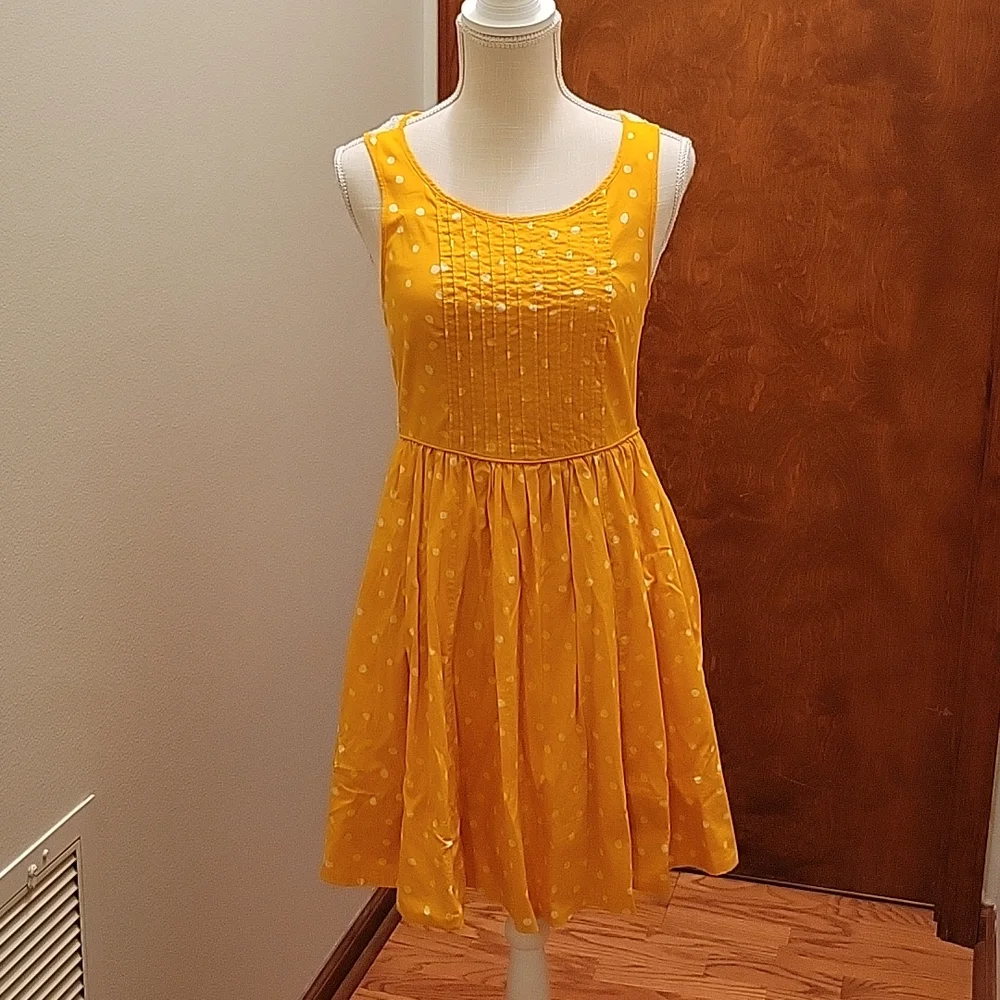 Moulinette Soeurs Anthropologie Melora Yellow Polka Dot Dress in size 2 - Picture 1 of 16